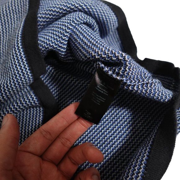 Rag & Bone Harvey Cotton Knit Polo Shirt Mens M Heavy Preppy Tight-Knit Blue - Picture 4 of 8